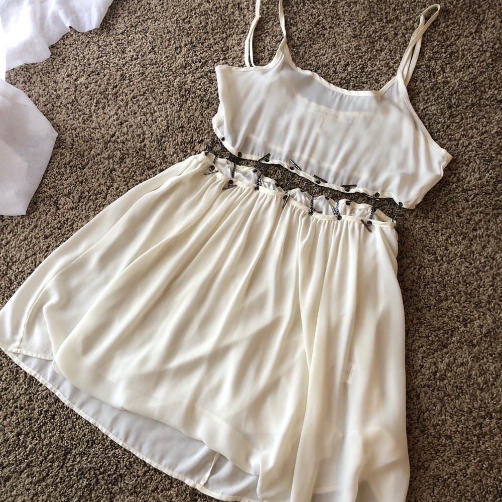 Edgy white dress size S